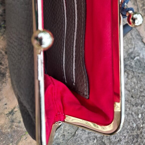 Dooney & Bourke Olive Pebble Leather Kisslock Coin Purse (NWT) - Picture 8 of 10